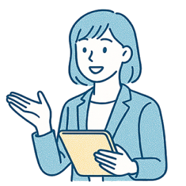 案内する女性のイラスト
